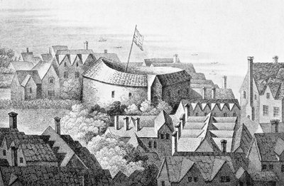 The First Globe Theatre or Rose Theatre by English School